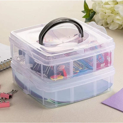 2 Layer 6 Grid Portable Storage Box