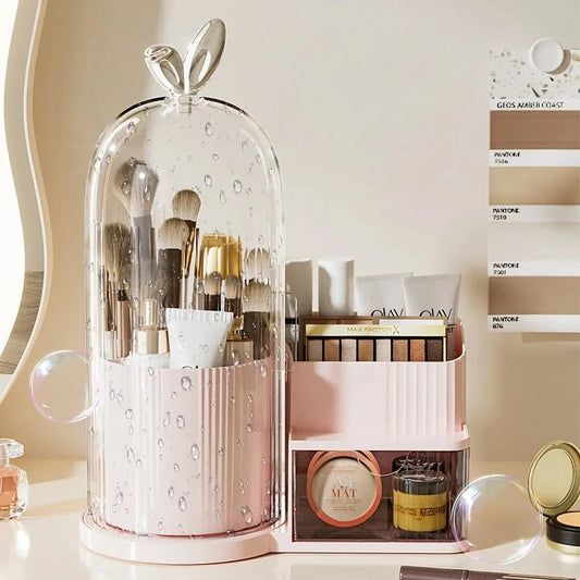 360° Rotating Dustproof Cosmetic Organizer
